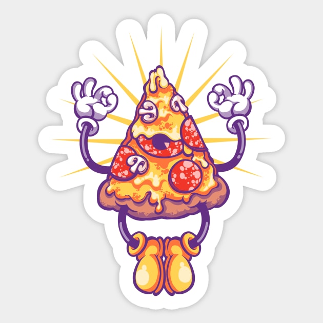 Divine Pizza Sticker by Raki